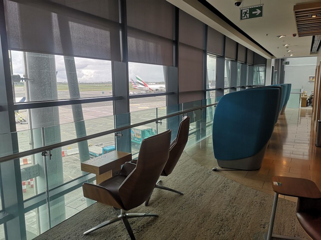 A spacious and comfortable business class lounge at an airport